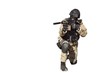 Special Forces soldier, police swat, isolated on white Special Forces soldier, police swat, isolated on white