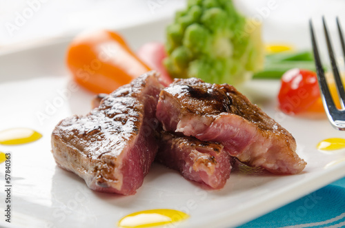 Photo: Steak mit Gemüse 2 Steak mit Gemüse 2