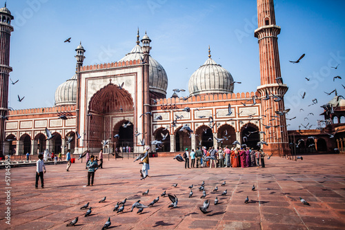 Fototapeta Jama Masjid Mosque, old Delhi, India.