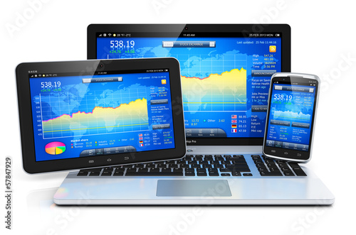 Illustration: Financial management on mobile devices Financial management on mobile devices