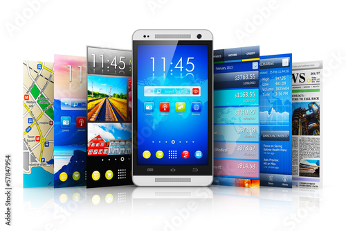 Illustration: Mobility and applications concept Mobility and applications concept