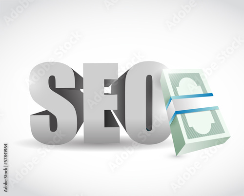 Illustration: seo money concept illustration design seo money concept illustration design