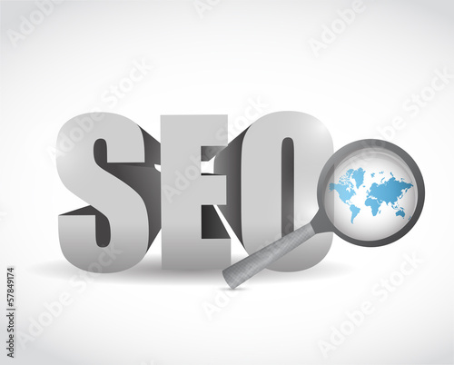 Illustration: seo world map review illustration seo world map review illustration