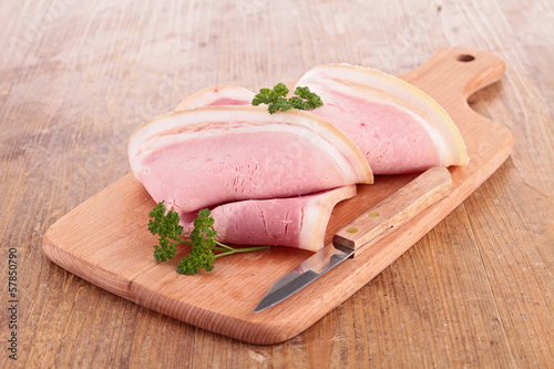 Photo: ham on a plank ham on a plank