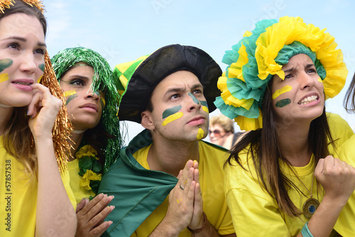 Photo: Brazilian soccer fans concerned Brazilian soccer fans concerned