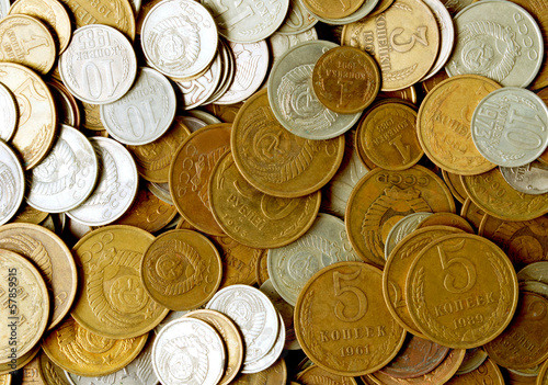 Photo: Soviet coins. Soviet coins.