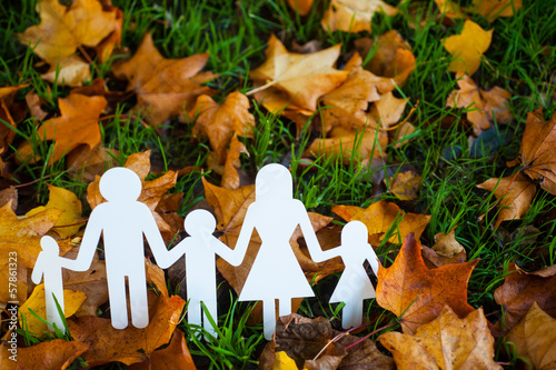Photo: paper family autumn paper family autumn