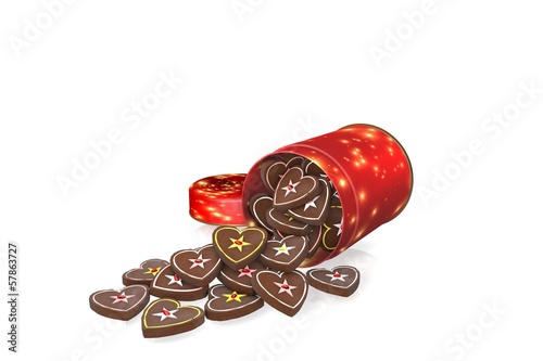 Illustration: Christmas homemade gingerbread cookie Christmas homemade gingerbread cookie