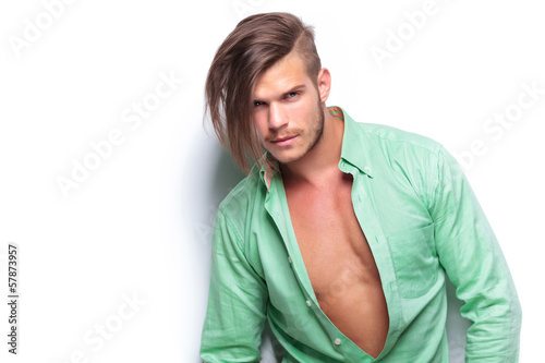 Photo: casual man with opened shirt casual man with opened shirt