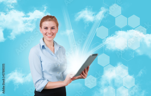 Photo: Cloud computing concept Cloud computing concept