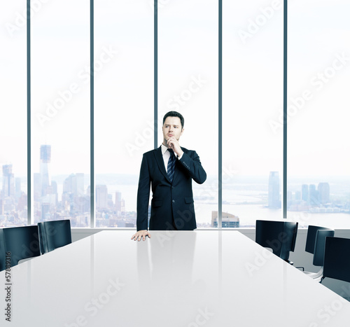Photo: businessman thinking businessman thinking