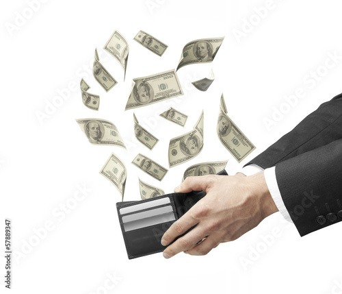 Photo: purse with dollars purse with dollars