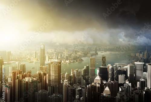 Photo: Hong Kong island from Victoria's Peak Hong Kong island from Victoria's Peak