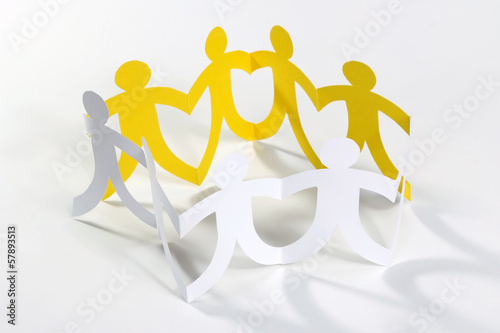 Photo: circle of paper people circle of paper people