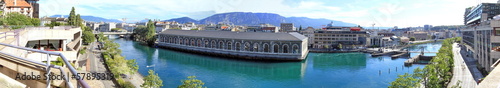 Photo: Rhone river, Geneva, Switzerland Rhone river, Geneva, Switzerland