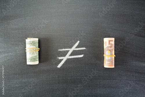 Photo: Compare US Dollar to Euro Compare US Dollar to Euro