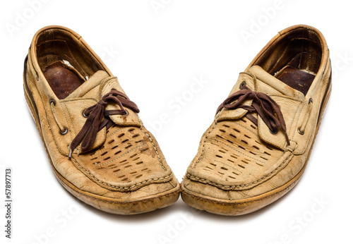 Photo: Pair of old moccasins Pair of old moccasins