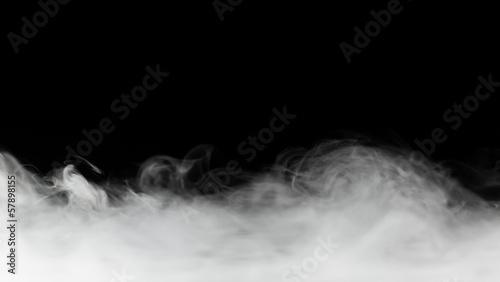 Fototapeta dense smoke backdrop isolated on black
