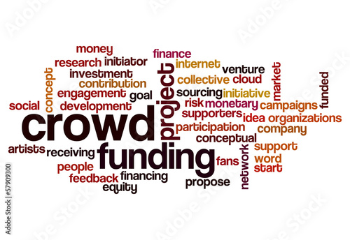 Illustration: crowd funding word cloud crowd funding word cloud