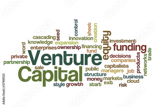 Illustration: Venture capital funding investor concept background Venture capital funding investor concept background