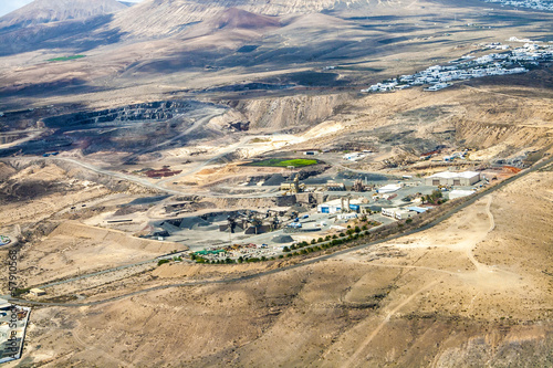 Photo: aerial of a concrete plant aerial of a concrete plant