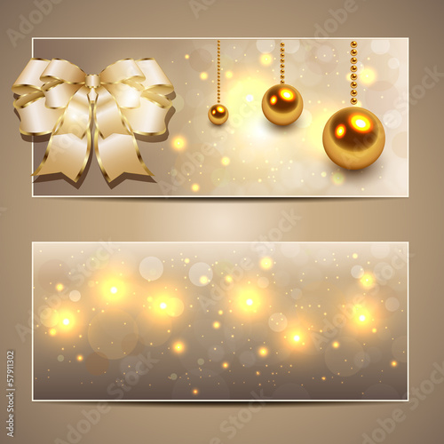 Vector: Elegant Christmas banners, vector. Elegant Christmas banners, vector.
