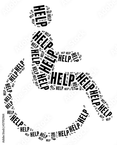 Illustration: Tag or word cloud disability related Tag or word cloud disability related