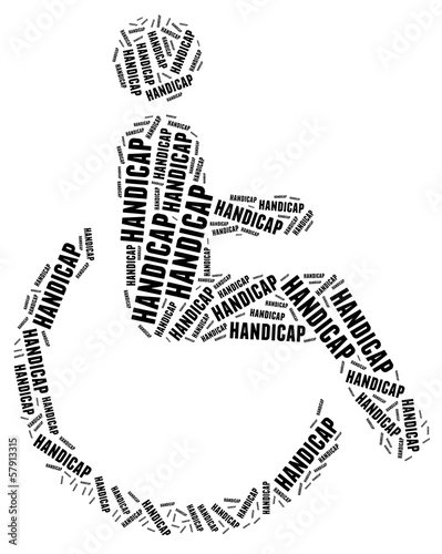 Illustration: Tag or word cloud disability related Tag or word cloud disability related