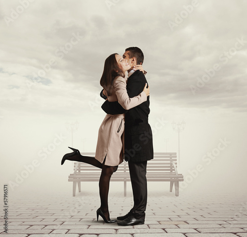 Photo: smiling couple in love smiling couple in love