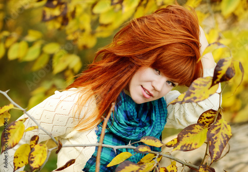 Photo: young woman in fall young woman in fall