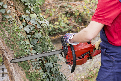Photo: man with chainsaw man with chainsaw