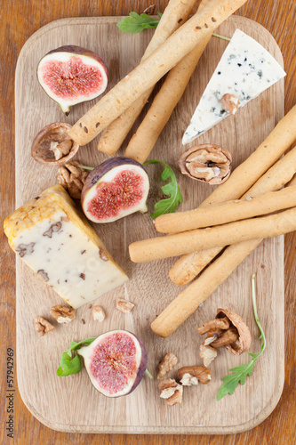 Photo: Cheese board with figs and nuts Cheese board with figs and nuts