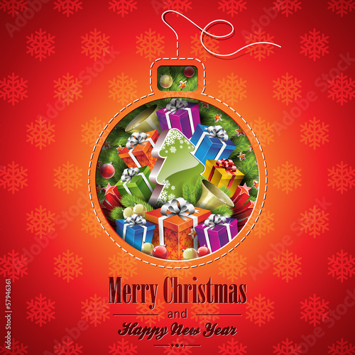 Vector: Vector Christmas illustration with abstract ball design Vector Christmas illustration with abstract ball design