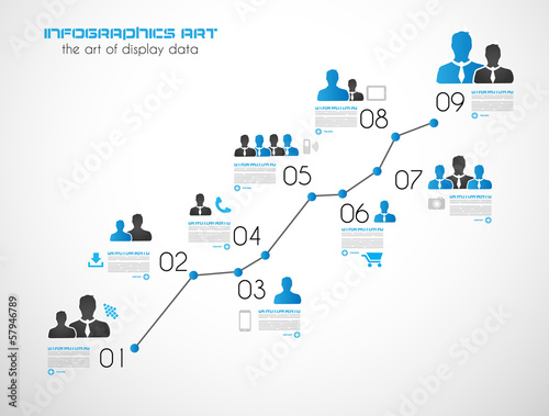 Vector: Timeline to display your data with Infographic Timeline to display your data with Infographic