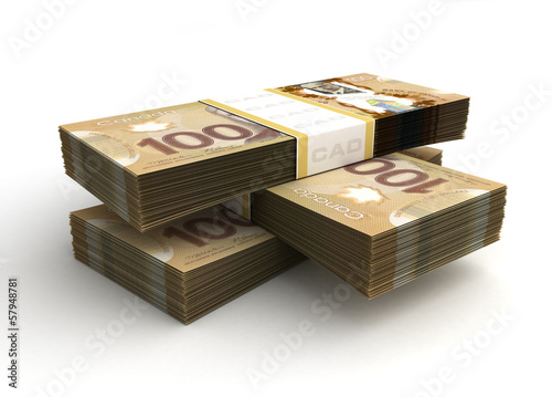 Illustration: Stack of Canadian Dollar Stack of Canadian Dollar