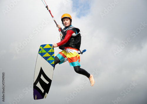 Photo: Junger Kitesurfer Junger Kitesurfer