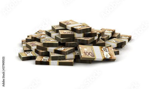 Illustration: Stack of Canadian Dollar Stack of Canadian Dollar