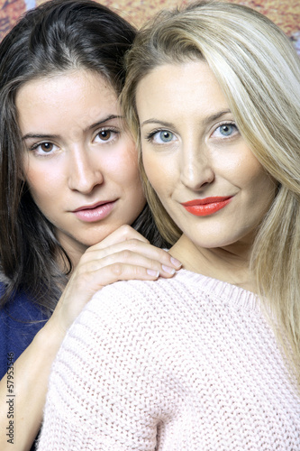 Photo: Couple of beautiful girls color image Couple of beautiful girls color image