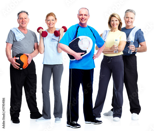 Photo: Group of fitness people. Group of fitness people.