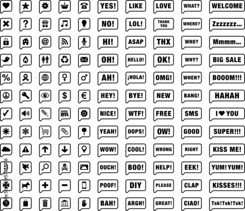 Vector: Set of Bubble Speech Set of Bubble Speech