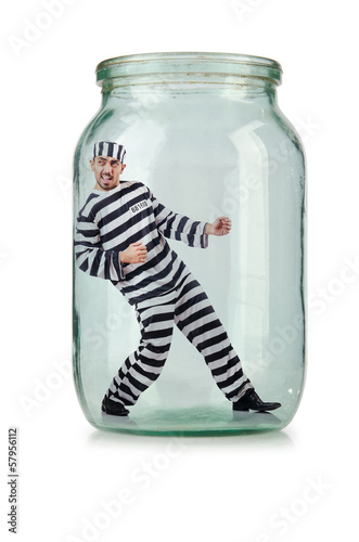 Photo: Glass empty jar isolated on white Glass empty jar isolated on white