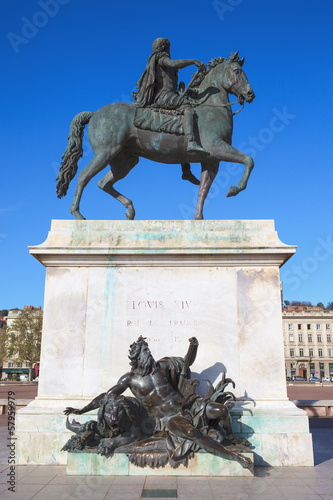 Photo: Famous Equestrian statue of Louis XIV Famous Equestrian statue of Louis XIV