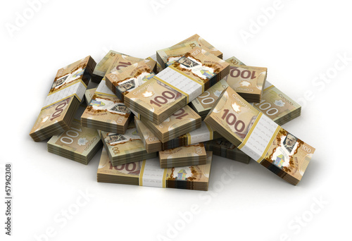 Illustration: Stack of Canadian Dollar Stack of Canadian Dollar