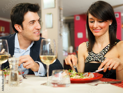 Photo: Couple having dinner Couple having dinner