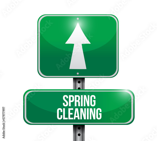 Illustration: spring cleaning road sign illustration design spring cleaning road sign illustration design