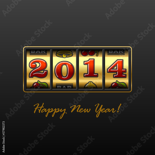 Vector: Happy New Year 2014 card Happy New Year 2014 card