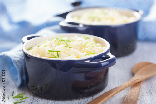 Photo: mashed potatoes in small pots mashed potatoes in small pots