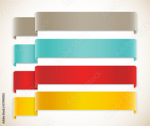 Vector: Set of ribbons Set of ribbons