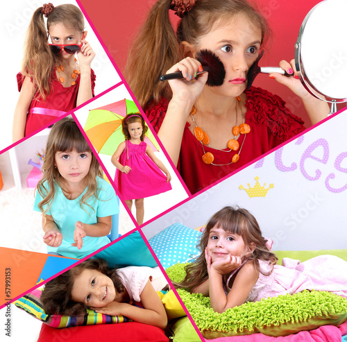 Photo: Collage of cute little children Collage of cute little children