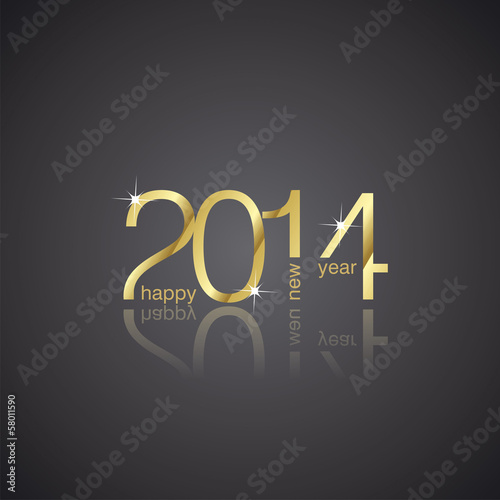 Vector: Gold New Year 2014 black background vector Gold New Year 2014 black background vector
